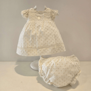Vestido plumeti arena blanco roto Martín Aranda verano