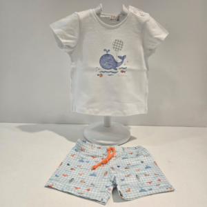 Conjunto niño baño estampado ballena Paz Rodríguez