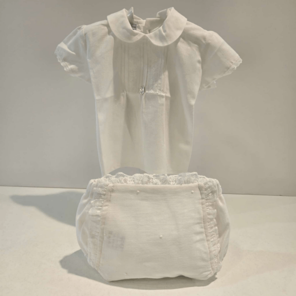 Conjunto niño blanco puntillas Carmen Taberner veran