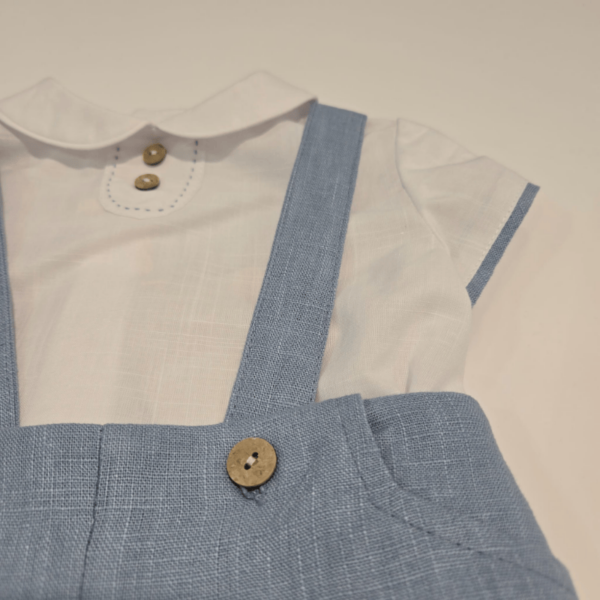Conjunto niño camisa y peto azul Martín Aranda verano