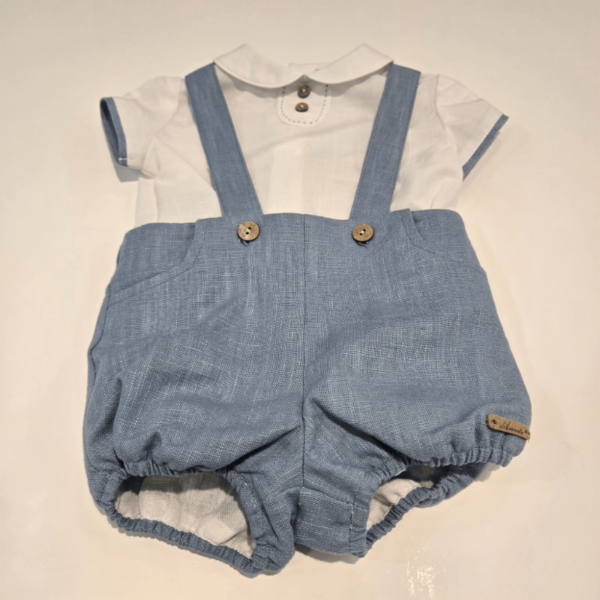 Conjunto niño camisa y peto azul Martín Aranda verano