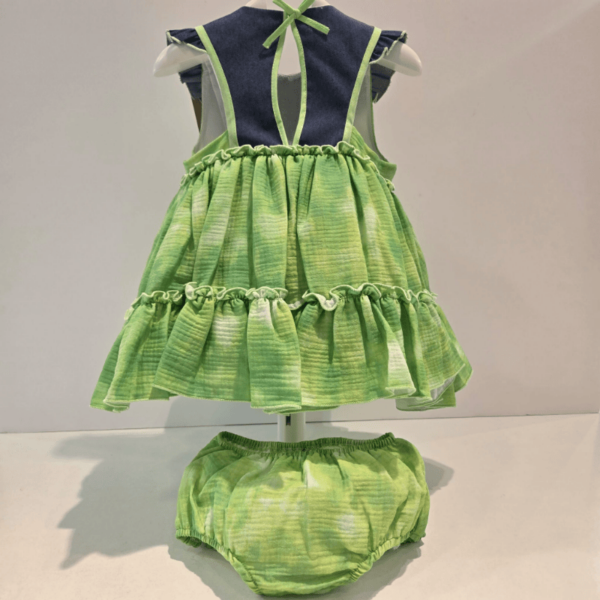 Jesusito + cubre Lolittos Colección Denim verde verano