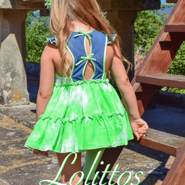 Jesusito + cubre Lolittos Colección Denim verde verano