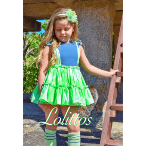 Jesusito + cubre Lolittos Colección Denim verde verano
