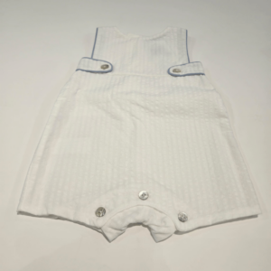 Pelele blanco camel niño tejido piqué Mac Ilusión verano