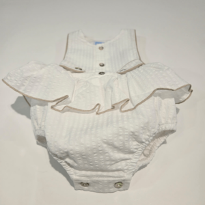 Ranita niña volante blanco camel Mac Ilusión primavera-verano