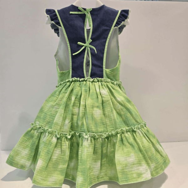 Vestido colección denim azul y verde lolittos verano 2025