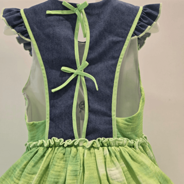 Vestido colección denim azul y verde lolittos verano 2025