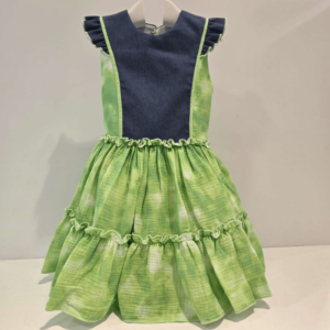 Vestido colección denim azul y verde lolittos verano 2025