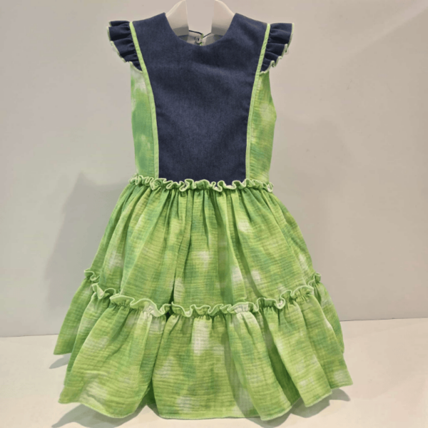 Vestido colección denim azul y verde lolittos verano 2025