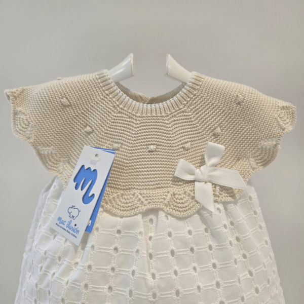 Vestido y braguita niña Natural Mac Ilusión verano