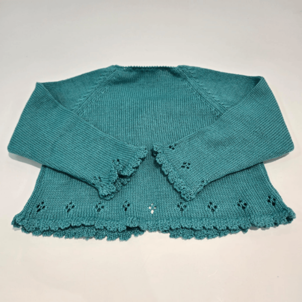 Chaqueta niña tres cuartos esmeralda La Martinica verano