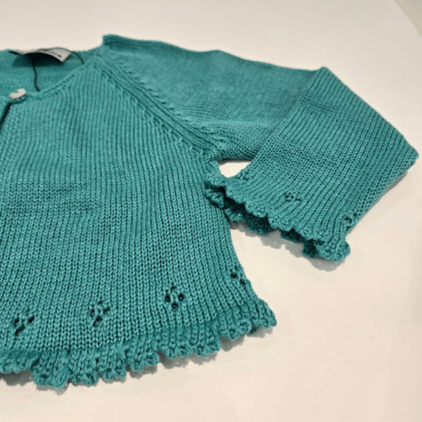 Chaqueta niña tres cuartos esmeralda La Martinica verano