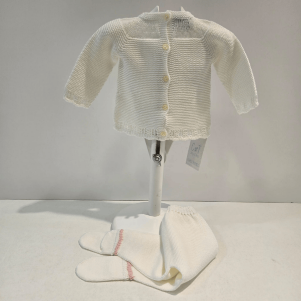 Conjunto dos piezas beige lacitos Carmen Taberner verano