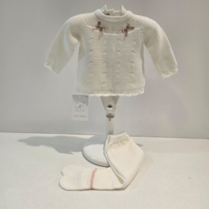 Conjunto dos piezas beige lacitos Carmen Taberner verano