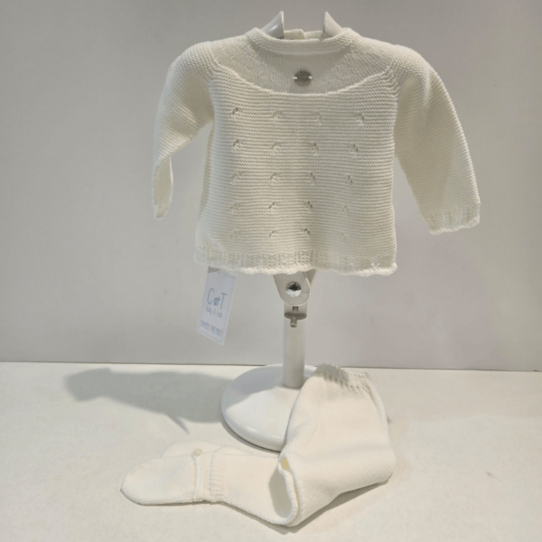 Conjunto dos piezas unisex beige Carmen Taberner verano
