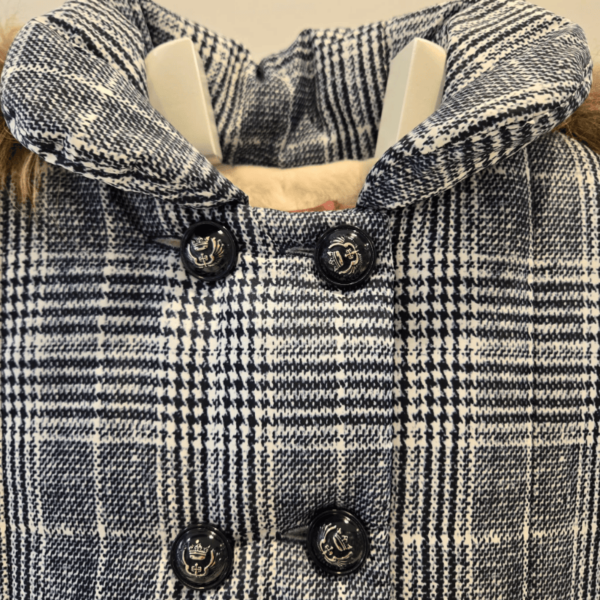 Parka Azul Pelo natural Eva Castro baby invierno