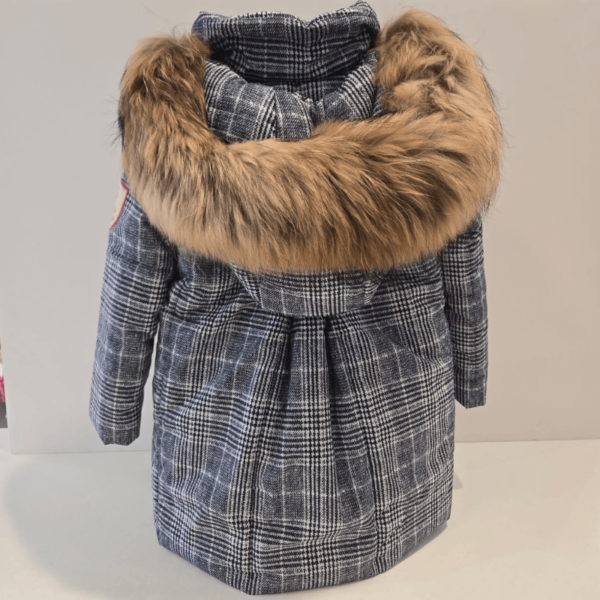 Parka Azul Pelo natural Eva Castro baby invierno