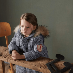 Parka Azul Pelo natural Eva Castro baby invierno