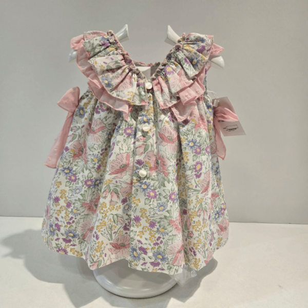 Vestido rosa nude lazos Carmen Taberner verano