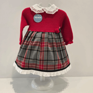 Vestido cuadros tartar cuerpo punto Juliana Invierno