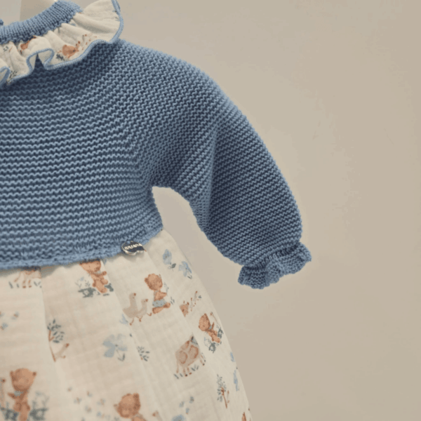 Vestido cuerpo punto tela animalitos Juliana invierno