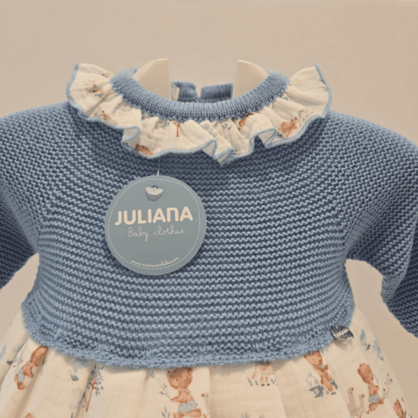 Vestido cuerpo punto tela animalitos Juliana invierno