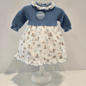 Vestido cuerpo punto tela animalitos Juliana invierno