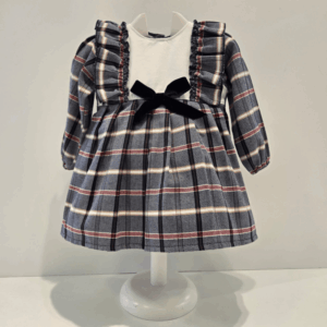 Vestido enterizo cuadros lazo marino Juliana Invierno