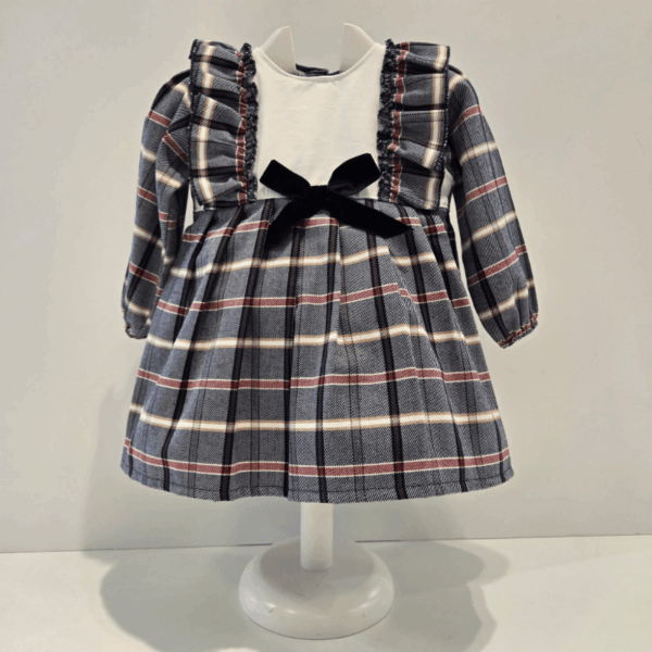 Vestido enterizo cuadros lazo marino Juliana Invierno