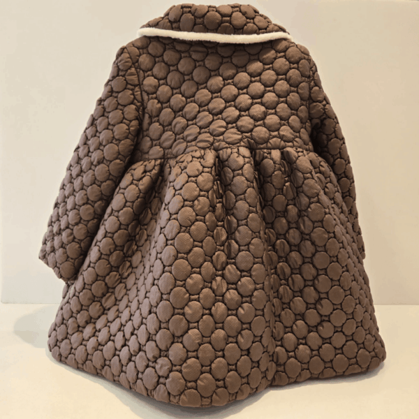 Abrigo guateado chocolate erizo Lolittos otoño invierno 25/26