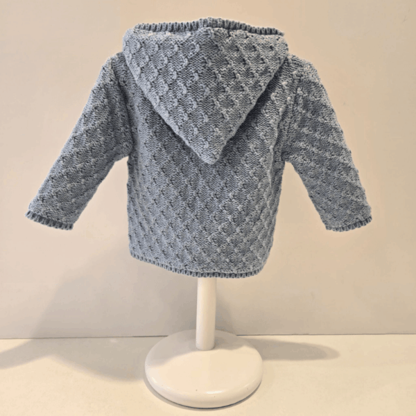 Chaquetón punto pony azul rivera Paz Rodríguez invierno