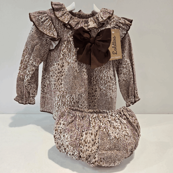 Blusón mas cubre marrón erizo Lolittos otoño-invierno 25-26