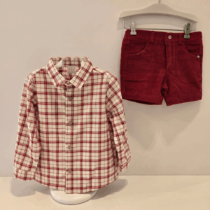 Camisa niño infantil y bebé cuadro acebo Paz Rodríguez invierno