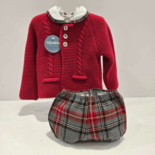 Conjunto blusa pantalón y chaqueta niño Juliana invierno
