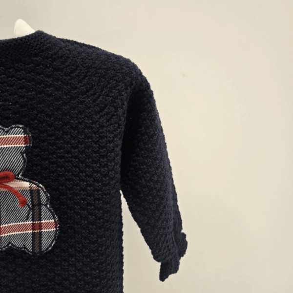 Conjunto braga punto tela cuadros azul oso Juliana invierno