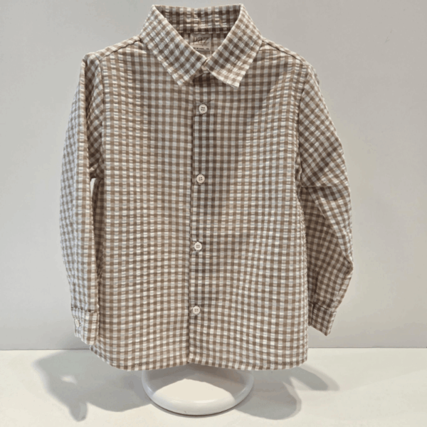 Conjunto cuadros camisa pantalón setitas Paz Rodríguez invierno