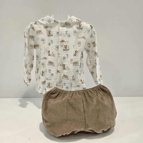 Conjunto niño azul nube chaqueta pantalón blusa Juliana invierno