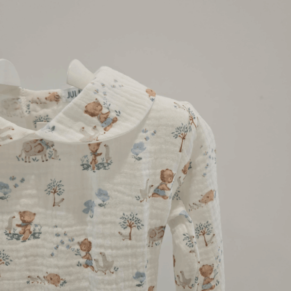 Conjunto niño azul nube chaqueta pantalón blusa Juliana invierno