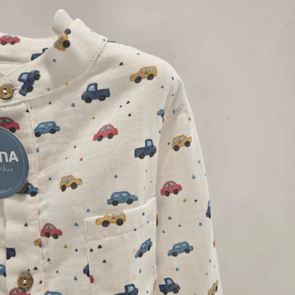 Conjunto niño pantalón y camisa coches Juliana invierno