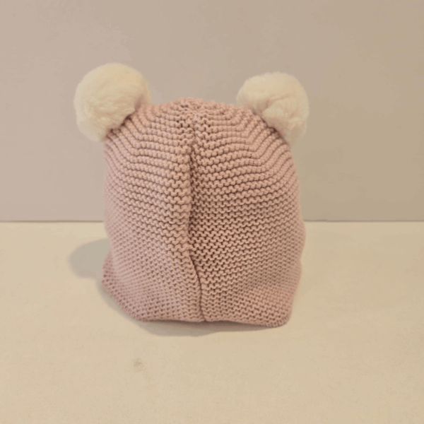 Gorro pompones esencial rosa palo Paz Rodríguez invierno