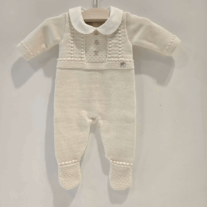Pelele beige con pie y cuello Paz Rodríguez invierno