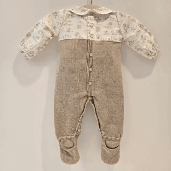 Pelele pony angora tela estampada y punto Paz Rodríguez invierno