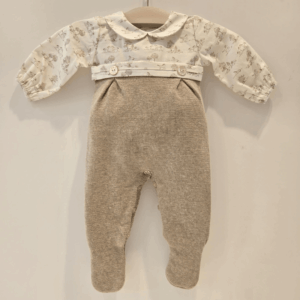 Pelele pony angora tela estampada y punto Paz Rodríguez invierno