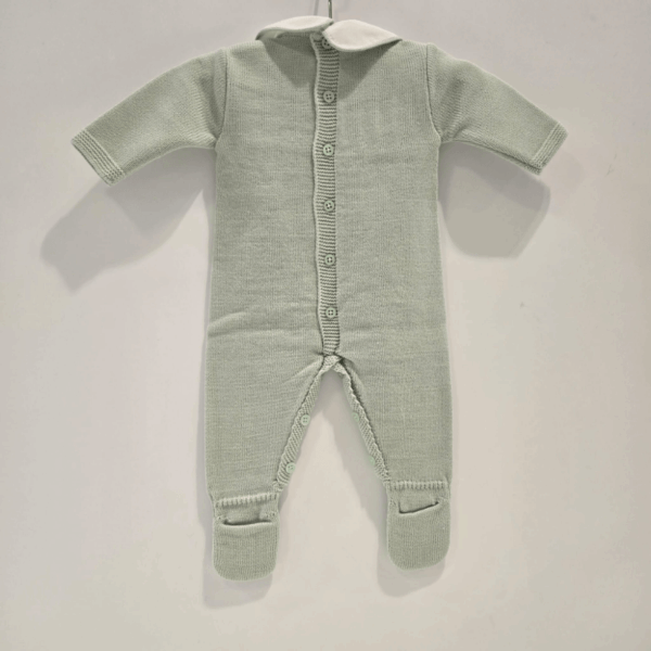 Pelele verde palo pie y cuello blanco Paz Rodríguez invierno