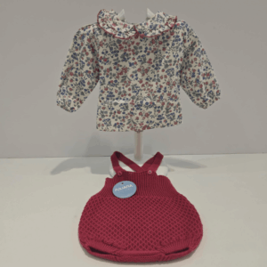 Peto punto camisa recogidas niña flores Juliana invierno