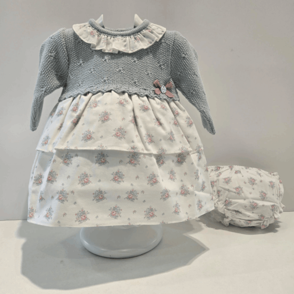 Vestido de punto y tela semilla de Paz Rodríguez invierno