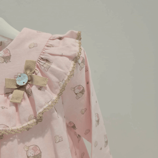 Vestido rosa estampado pascua Paz Rodríguez invierno - Imagen 4