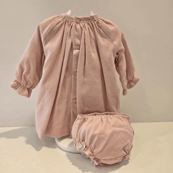Vestido rosa palo nido abeja pascua Paz Rodríguez invierno