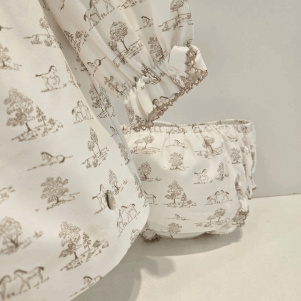 Vestido tela estampada pony Paz Rodríguez invierno